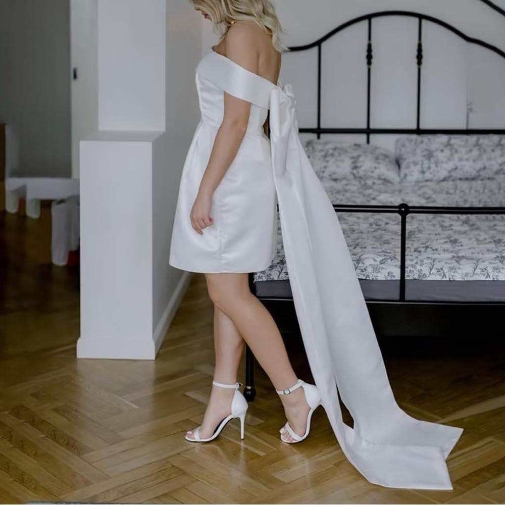 Elegant White Off-Shoulder Dress